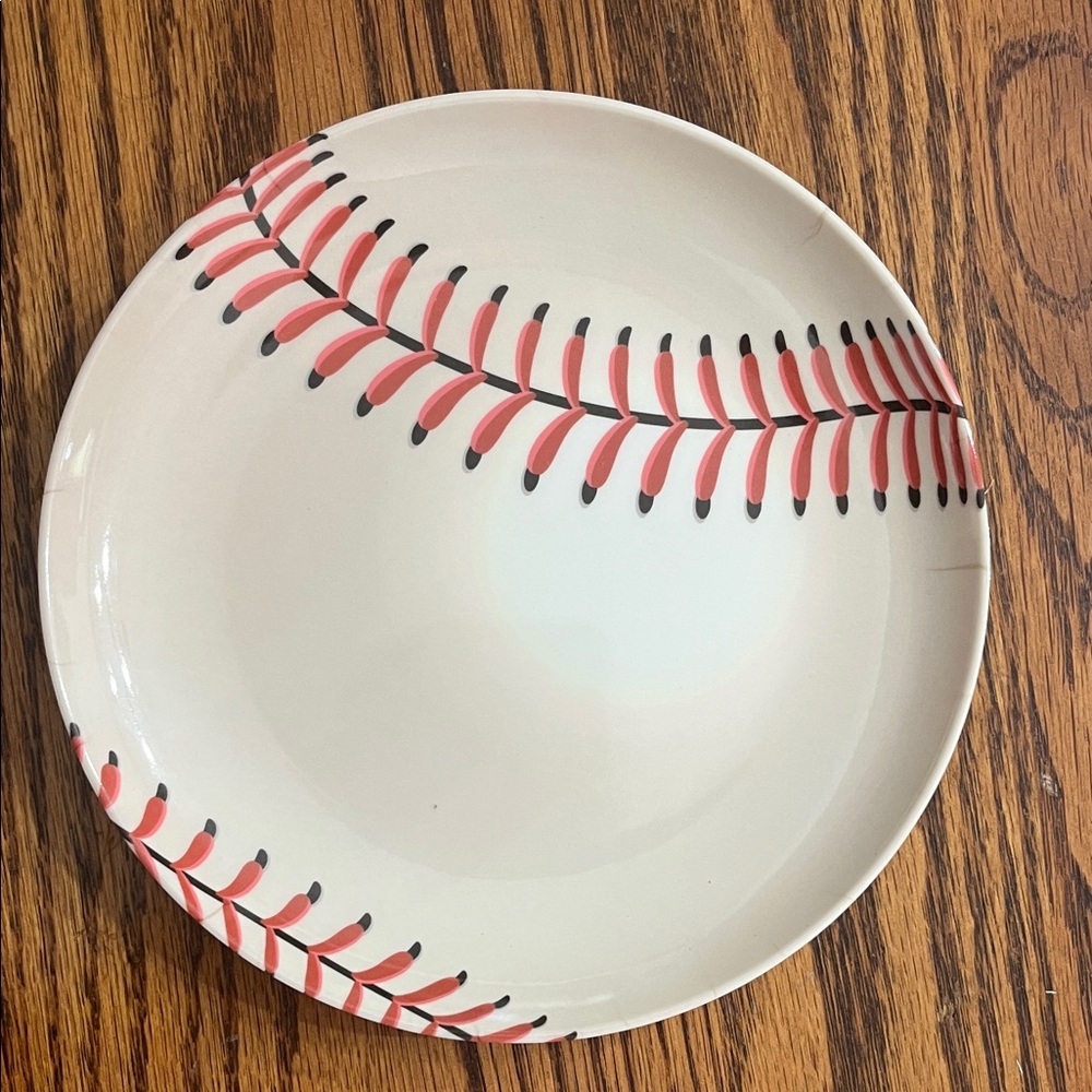 Baseball Stitch Design 7” Plates